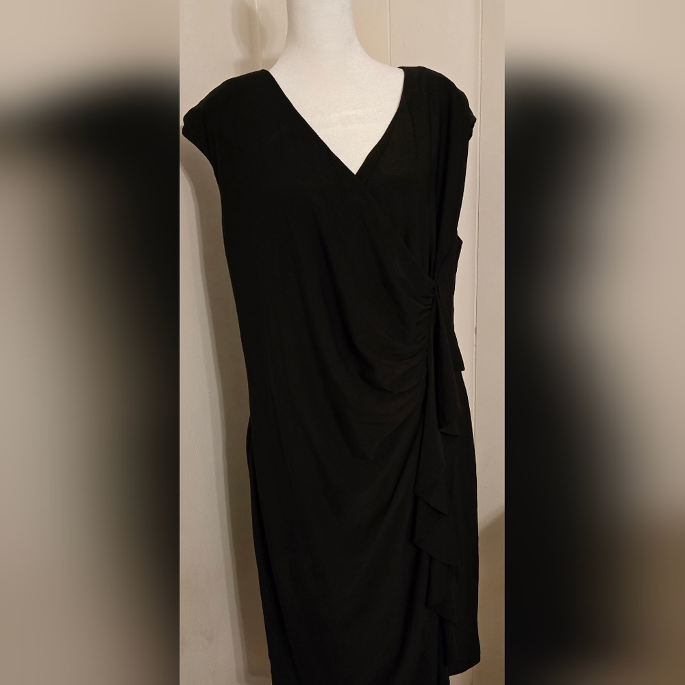 Elegant Black Draped Dress